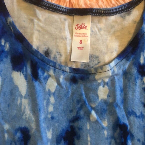 Girls Justice blue tie-dye dress - Picture 3 of 3